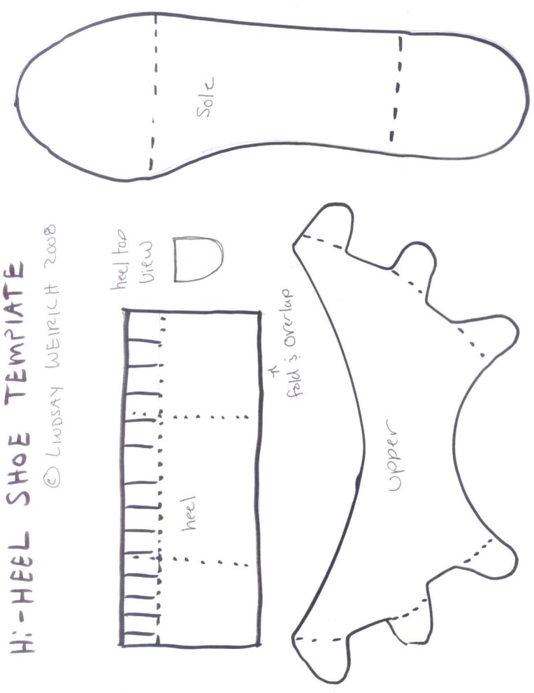 The template for the paper shoes