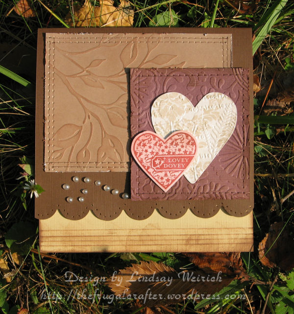 Stamp: SU!, Embossing folders and dies: Cuttlebug, Scoring/Preicing tools: Scor-Pal
