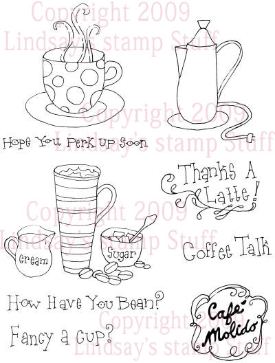 Coffee Talk Digi-stamp set in PND and JPG format $5 at Lindsay's stamp stuff!