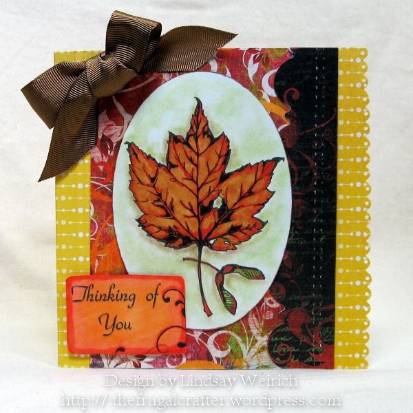 Digital Stamps: Lindsay's Stamp Stuff (leaf prints and sketchy leaves set) PP: Bo Bunny