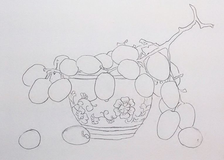 teacup_with_grapes_patttern